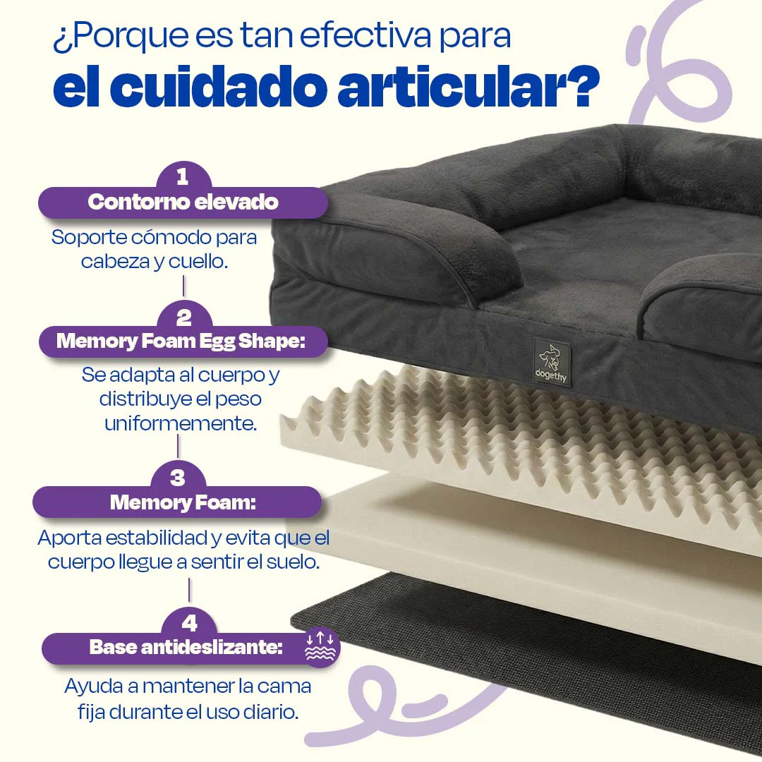 Cama Ortopédica para perros de Memory Foam para la Salud Articular - Image 12