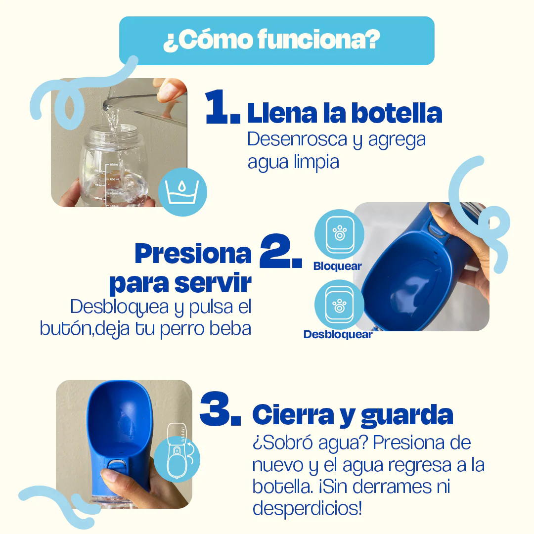 Termo para Perro - Bebedero de agua Portátil 250 ml - Image 4