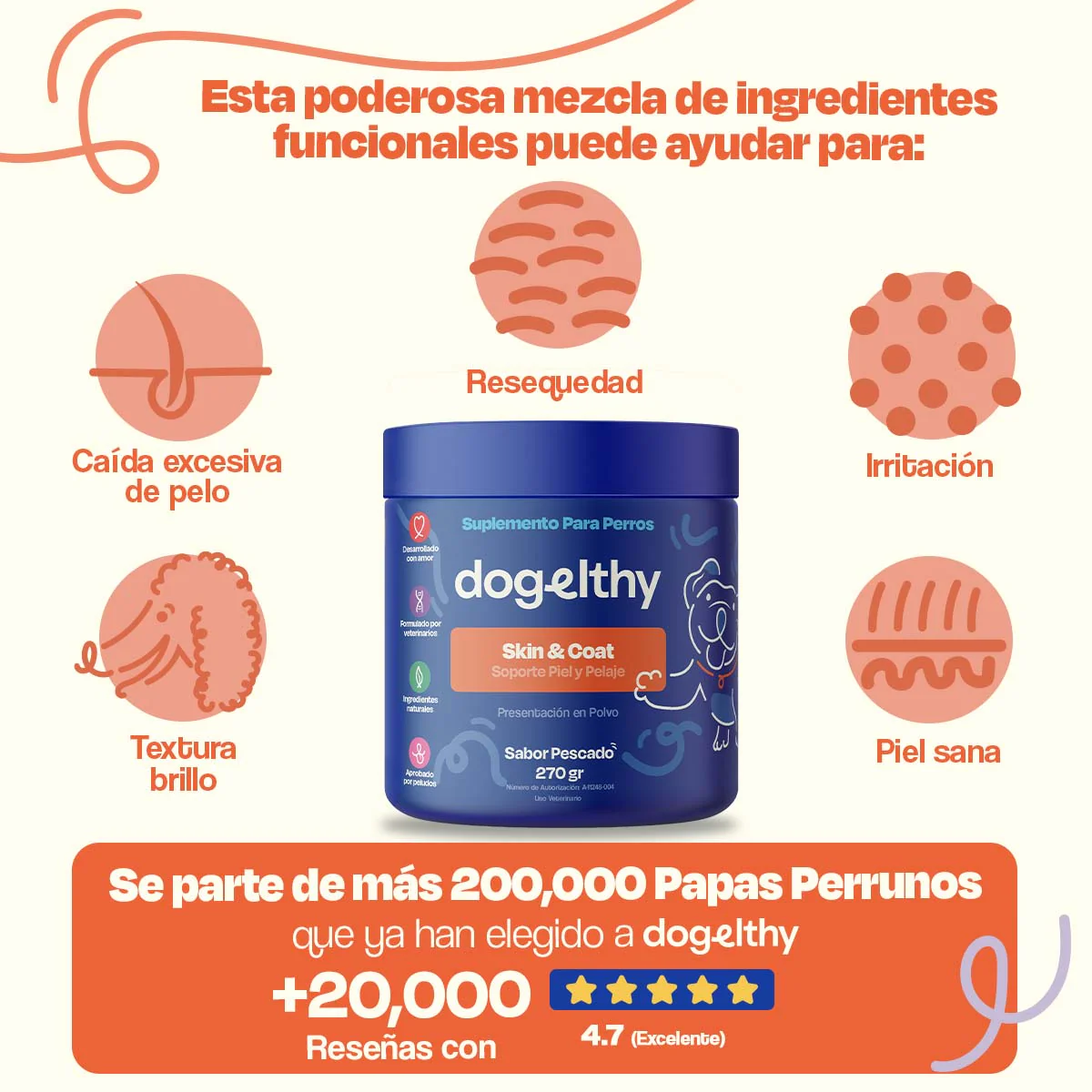 Suplemento para Pelaje y Piel de Perro - Skin and Coat - Image 6